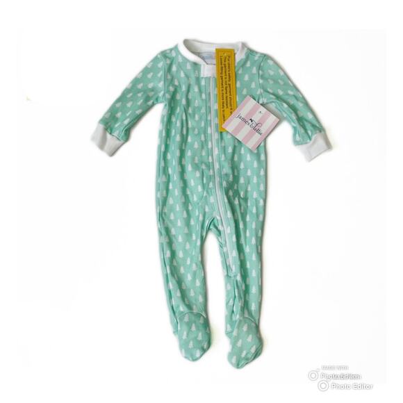 NWT James & Lottie 3M Aqua Christmas Tree Footie - Picture 1 of 5